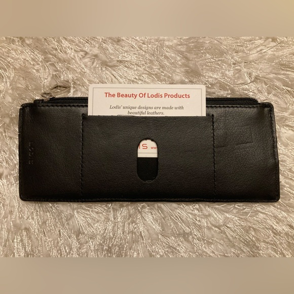 LODIS Julia Long Stacker Credit Card Black Leather Wallet - Picture 9 of 10